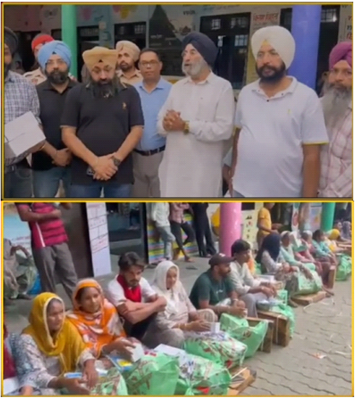 The entire team of Tera Hi Tera from Chandigarh today sent relief material to help the flood victims of Fazilka.